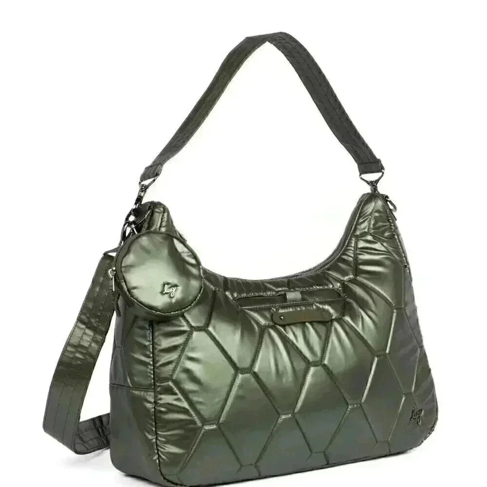 LUG Winger Hobo Bag / Crossbody / Shoulder Bag with Coin Pouch - Metalli… - Picture 2 of 16